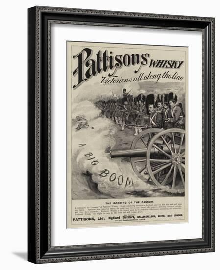 Advertisement, Pattisons' Whisky-null-Framed Giclee Print