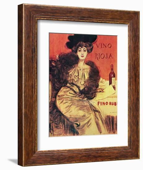 Advertisement. "Rioja Wine.modernist Style. Early 20th Century. Spain-Ramon Casas-Framed Giclee Print