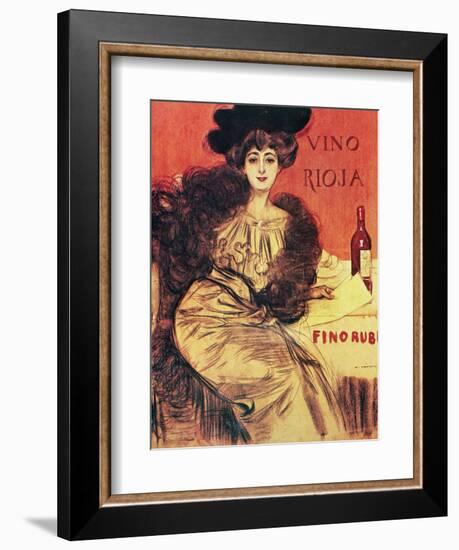 Advertisement. "Rioja Wine.modernist Style. Early 20th Century. Spain-Ramon Casas-Framed Giclee Print