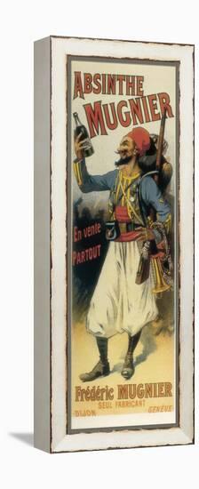 Advertisement Sign for Absinthe 'Mugnier', 1895-null-Framed Stretched Canvas