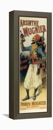 Advertisement Sign for Absinthe 'Mugnier', 1895-null-Framed Stretched Canvas