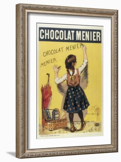 Advertisement Sign for 'Chocolat Menier', 1893-null-Framed Art Print