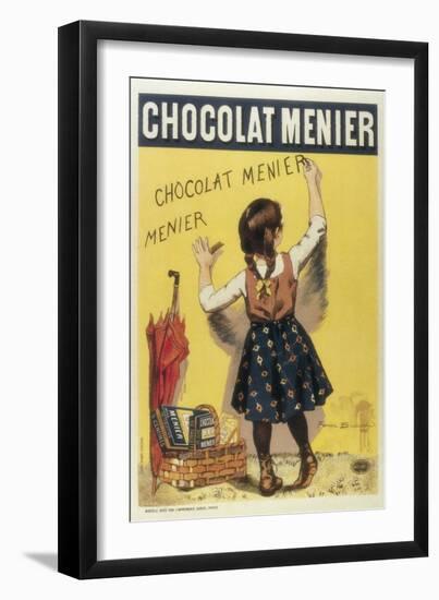 Advertisement Sign for 'Chocolat Menier', 1893-null-Framed Art Print