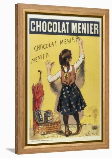 Advertisement Sign for 'Chocolat Menier', 1893-null-Framed Stretched Canvas