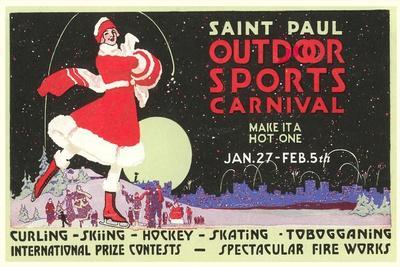 St. Paul, Minnesota - Vintage Travel Print