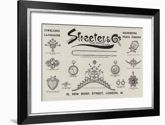 Advertisement; Streeter and Co-null-Framed Giclee Print