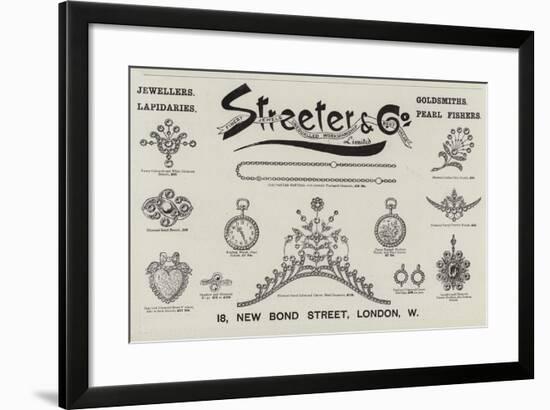 Advertisement; Streeter and Co-null-Framed Giclee Print