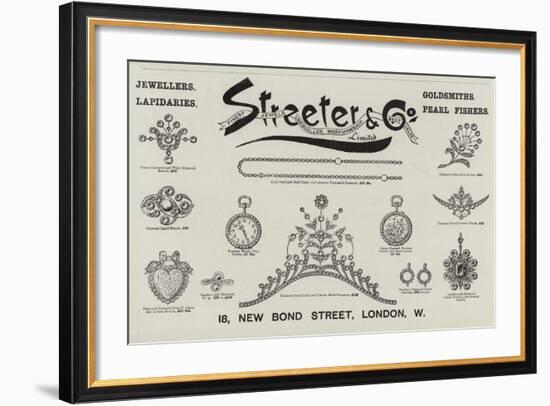 Advertisement; Streeter and Co-null-Framed Giclee Print