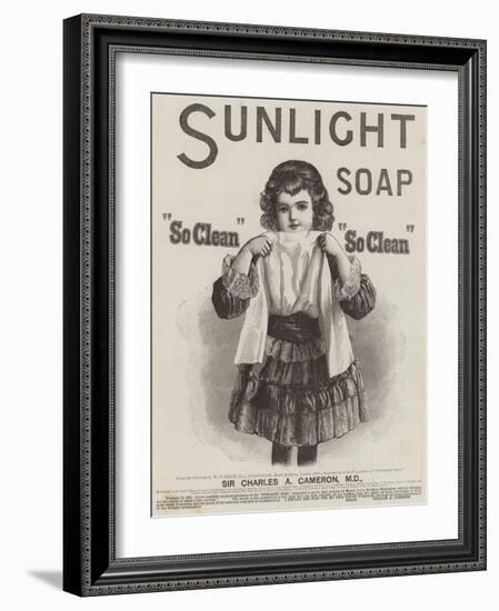 Advertisement, Sunlight Soap-William Powell Frith-Framed Giclee Print