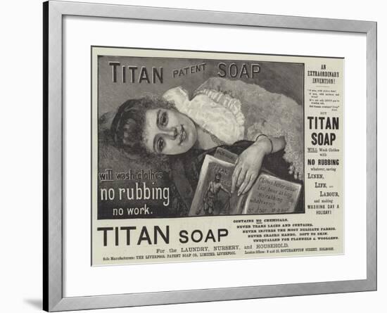 Advertisement, Titan Soap-null-Framed Giclee Print