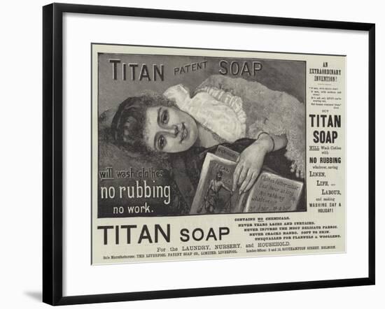 Advertisement, Titan Soap-null-Framed Giclee Print