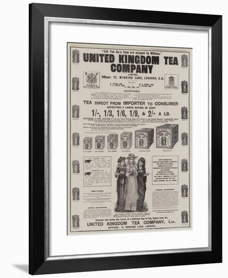 Advertisement, United Kingdom Tea Company-null-Framed Giclee Print