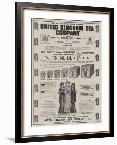 Advertisement, United Kingdom Tea Company-null-Framed Giclee Print