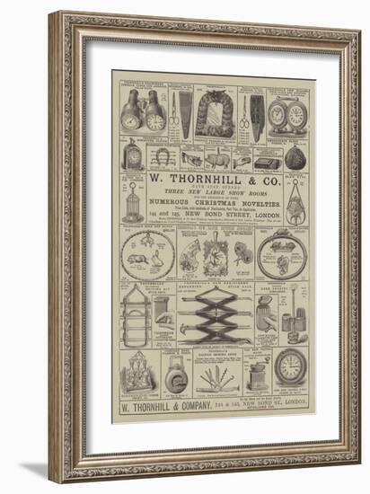 Advertisement, W Thornhill and Company-null-Framed Giclee Print