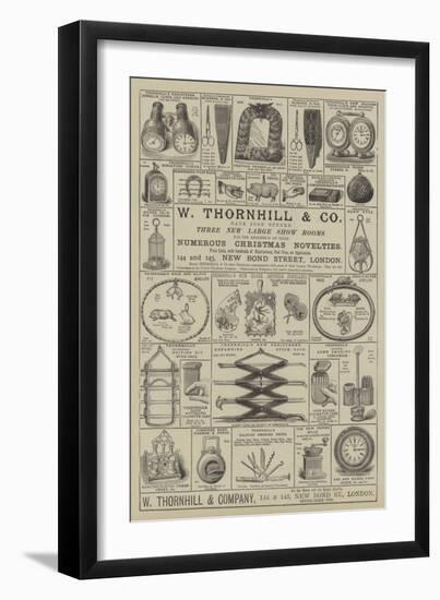 Advertisement, W Thornhill and Company-null-Framed Giclee Print