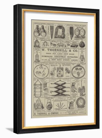 Advertisement, W Thornhill and Company-null-Framed Giclee Print