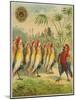 Advertisement with Parrot Soldiers-null-Mounted Giclee Print