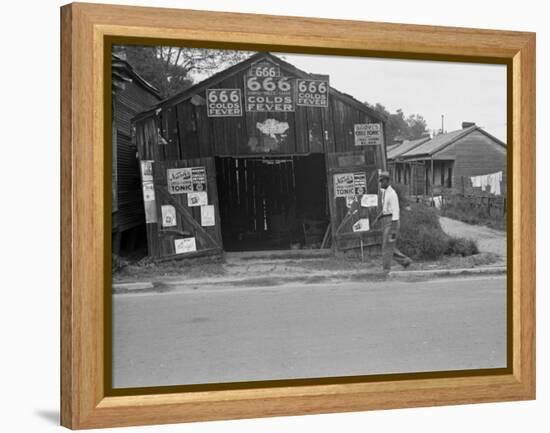 Advertisements for Popular Malaria Cure, Natchez, Mississippi, c.1935-Ben Shahn-Framed Stretched Canvas