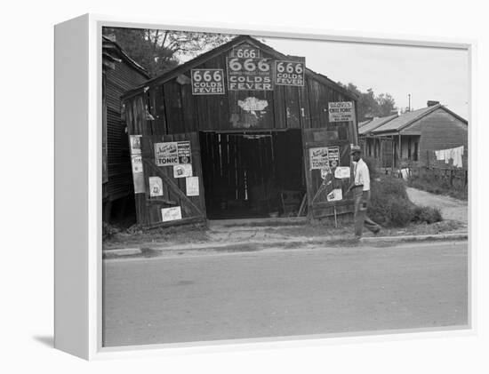 Advertisements for Popular Malaria Cure, Natchez, Mississippi, c.1935-Ben Shahn-Framed Stretched Canvas