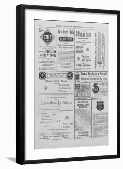 Advertisements from the World's Columbian Exposition Illustrated-null-Framed Giclee Print