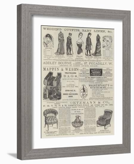 Advertisements-Alfred Crowquill-Framed Giclee Print