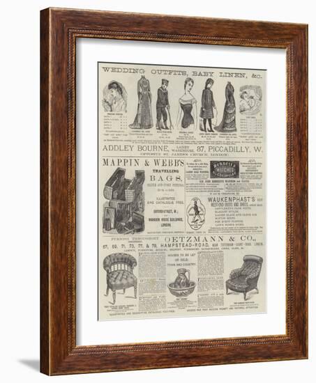 Advertisements-Alfred Crowquill-Framed Giclee Print