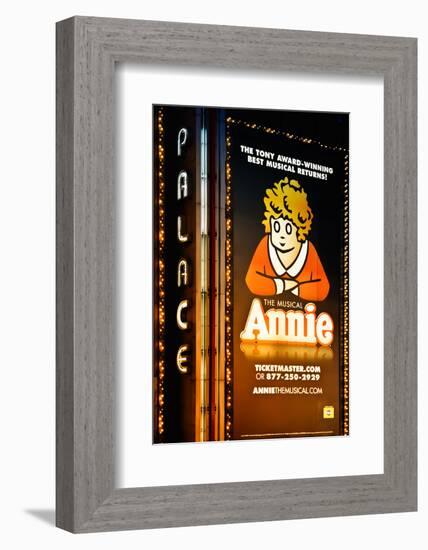 Advertising - Annie the musical - Times square - Manhattan - New York City - United States-Philippe Hugonnard-Framed Photographic Print