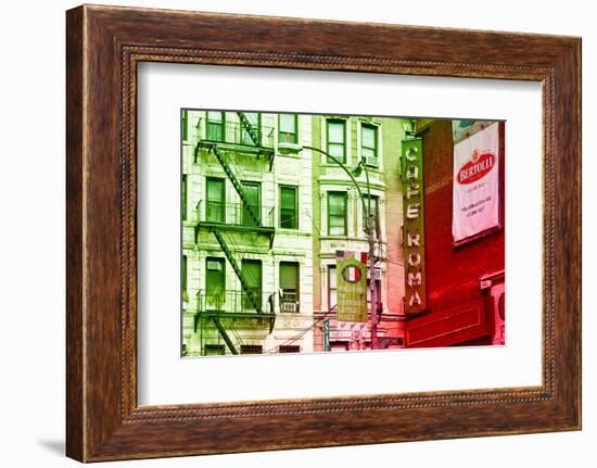 Advertising - Cafe Roma - Little Italy - Manhattan - New York - United States-Philippe Hugonnard-Framed Photographic Print