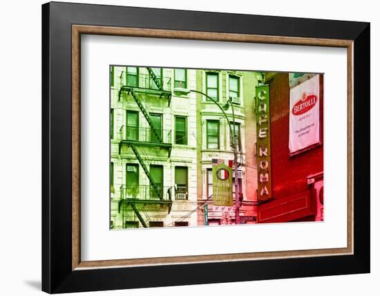 Advertising - Cafe Roma - Little Italy - Manhattan - New York - United States-Philippe Hugonnard-Framed Photographic Print