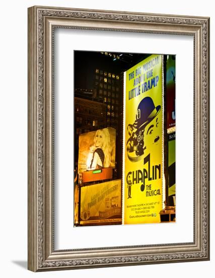 Advertising - Chaplin the musical - Times square - Manhattan - New York City - United States-Philippe Hugonnard-Framed Photographic Print