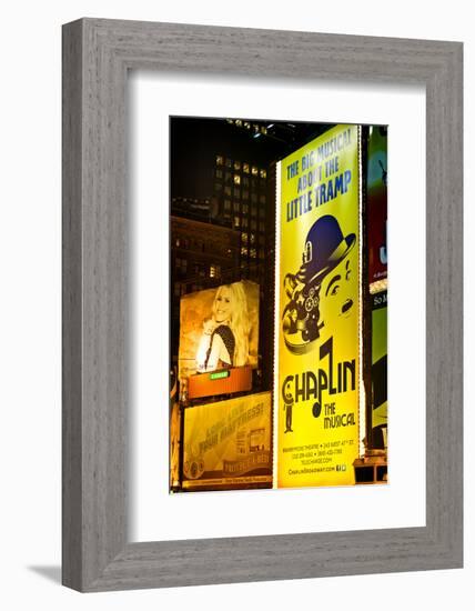 Advertising - Chaplin the musical - Times square - Manhattan - New York City - United States-Philippe Hugonnard-Framed Photographic Print