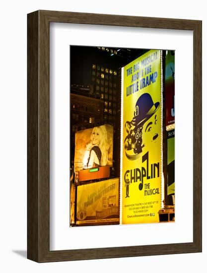 Advertising - Chaplin the musical - Times square - Manhattan - New York City - United States-Philippe Hugonnard-Framed Photographic Print