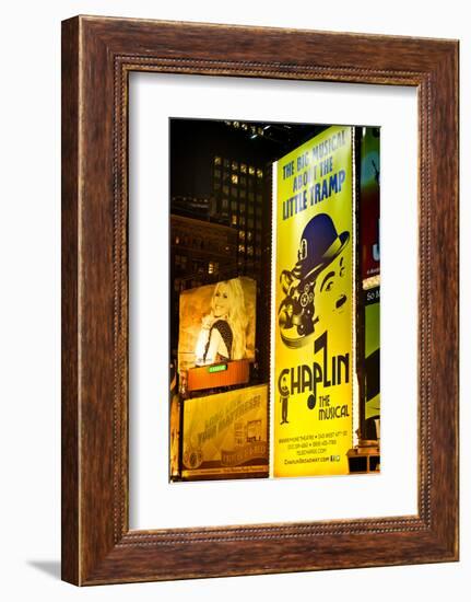 Advertising - Chaplin the musical - Times square - Manhattan - New York City - United States-Philippe Hugonnard-Framed Photographic Print