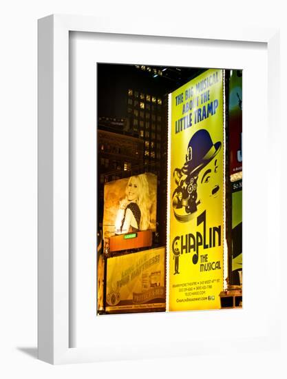 Advertising - Chaplin the musical - Times square - Manhattan - New York City - United States-Philippe Hugonnard-Framed Photographic Print