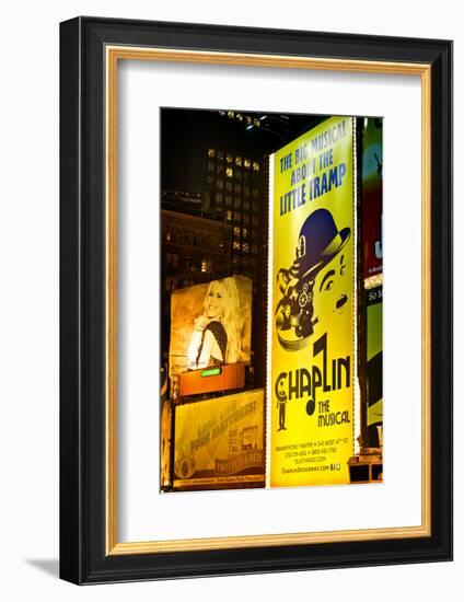 Advertising - Chaplin the musical - Times square - Manhattan - New York City - United States-Philippe Hugonnard-Framed Photographic Print