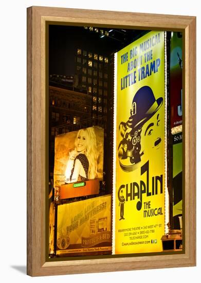 Advertising - Chaplin the musical - Times square - Manhattan - New York City - United States-Philippe Hugonnard-Framed Premier Image Canvas