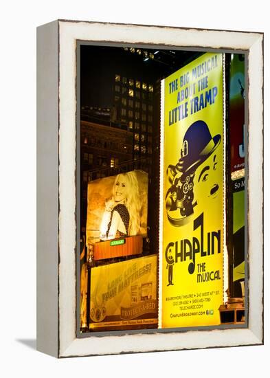 Advertising - Chaplin the musical - Times square - Manhattan - New York City - United States-Philippe Hugonnard-Framed Premier Image Canvas