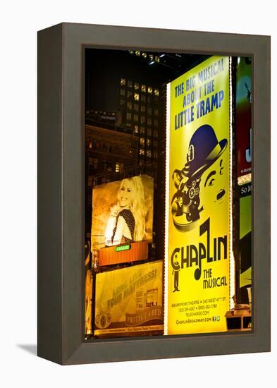 Advertising - Chaplin the musical - Times square - Manhattan - New York City - United States-Philippe Hugonnard-Framed Premier Image Canvas