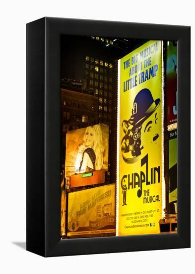 Advertising - Chaplin the musical - Times square - Manhattan - New York City - United States-Philippe Hugonnard-Framed Premier Image Canvas