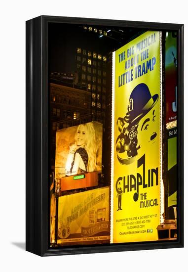 Advertising - Chaplin the musical - Times square - Manhattan - New York City - United States-Philippe Hugonnard-Framed Premier Image Canvas