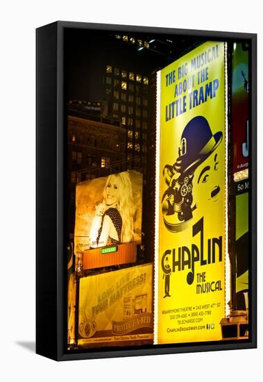 Advertising - Chaplin the musical - Times square - Manhattan - New York City - United States-Philippe Hugonnard-Framed Premier Image Canvas