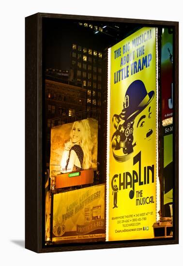 Advertising - Chaplin the musical - Times square - Manhattan - New York City - United States-Philippe Hugonnard-Framed Premier Image Canvas