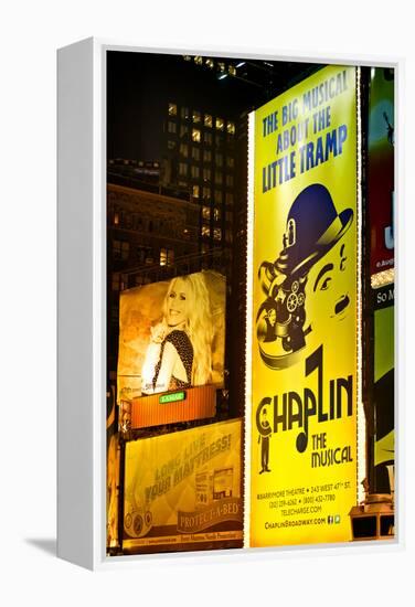 Advertising - Chaplin the musical - Times square - Manhattan - New York City - United States-Philippe Hugonnard-Framed Premier Image Canvas