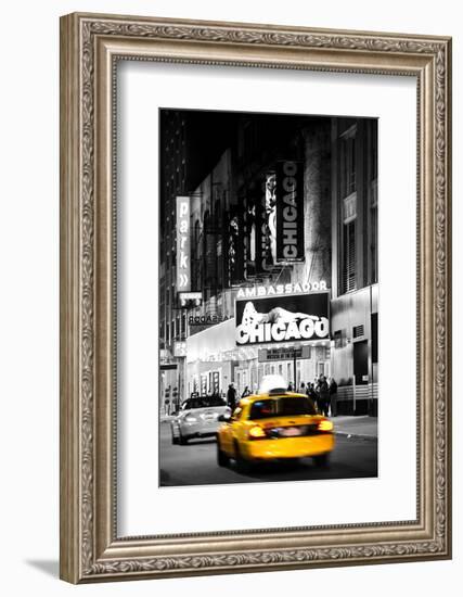 Advertising - Chicago the musical - Yellow Taxi Cabs - Times square - Manhattan - New York City - U-Philippe Hugonnard-Framed Photographic Print