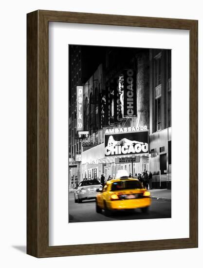 Advertising - Chicago the musical - Yellow Taxi Cabs - Times square - Manhattan - New York City - U-Philippe Hugonnard-Framed Photographic Print