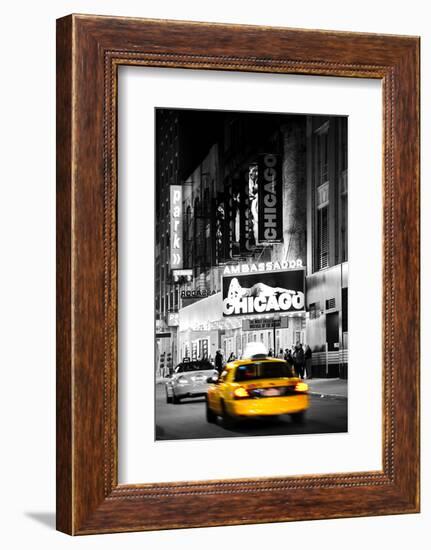 Advertising - Chicago the musical - Yellow Taxi Cabs - Times square - Manhattan - New York City - U-Philippe Hugonnard-Framed Photographic Print