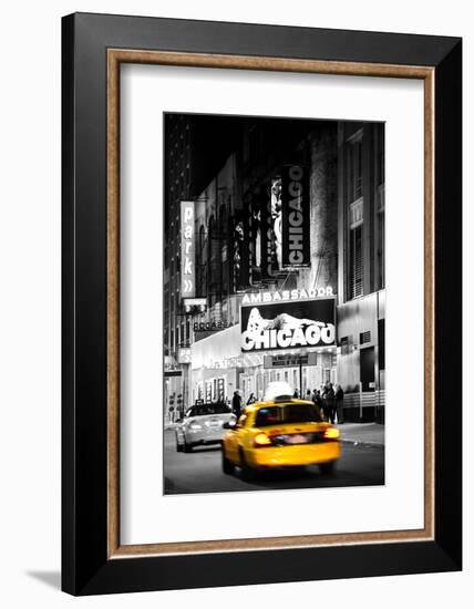 Advertising - Chicago the musical - Yellow Taxi Cabs - Times square - Manhattan - New York City - U-Philippe Hugonnard-Framed Photographic Print