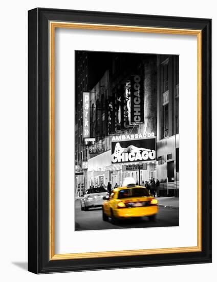 Advertising - Chicago the musical - Yellow Taxi Cabs - Times square - Manhattan - New York City - U-Philippe Hugonnard-Framed Photographic Print