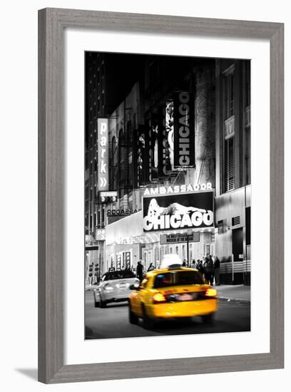 Advertising - Chicago the musical - Yellow Taxi Cabs - Times square - Manhattan - New York City - U-Philippe Hugonnard-Framed Photographic Print