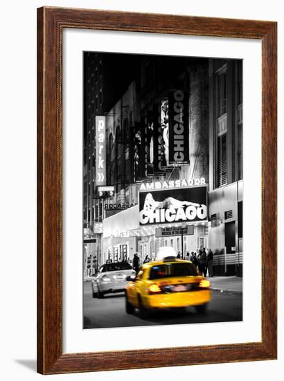 Advertising - Chicago the musical - Yellow Taxi Cabs - Times square - Manhattan - New York City - U-Philippe Hugonnard-Framed Photographic Print